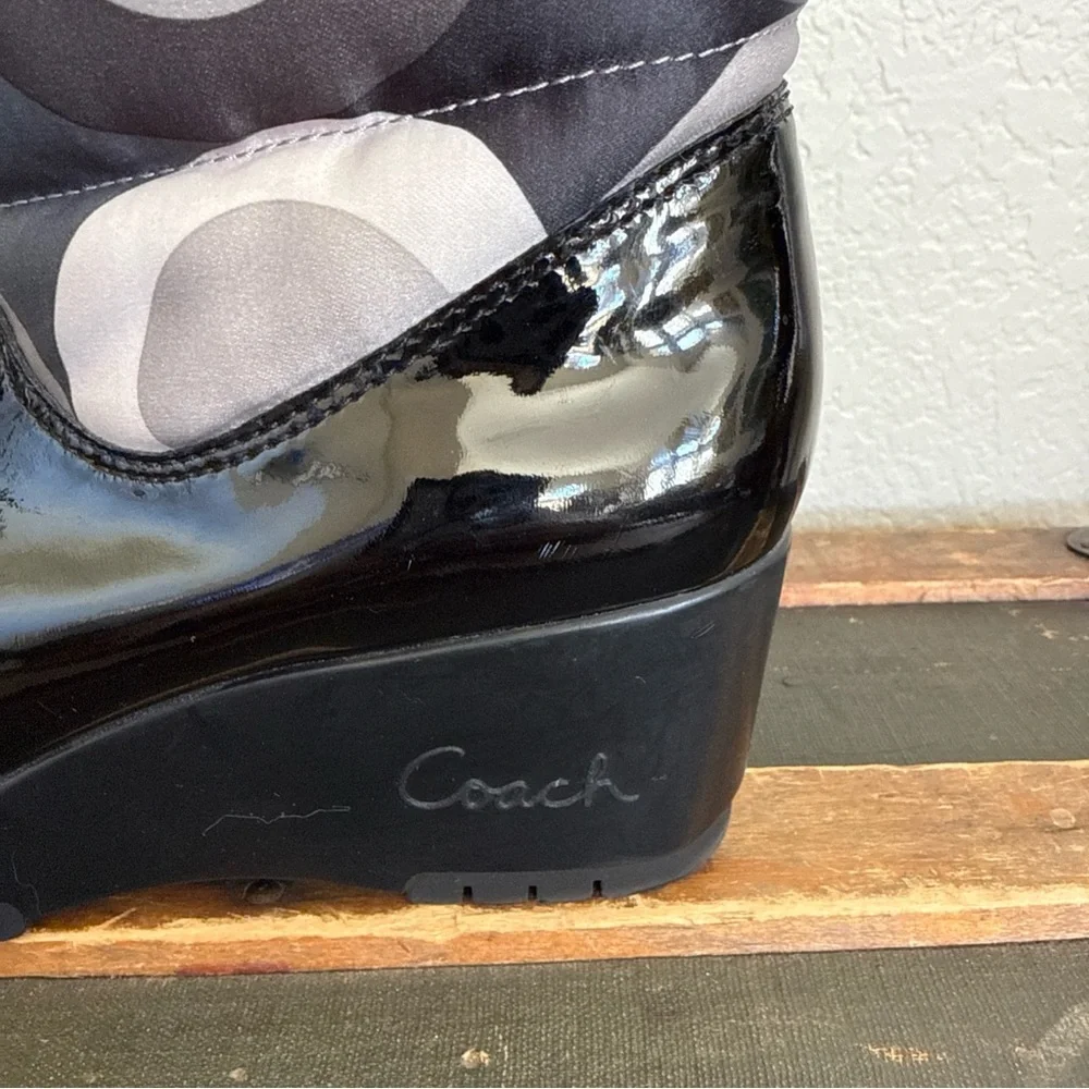 Coach Optic Art Charm Signature Logo Puffer Winter Boots Women’s Sz 9 - Picture 4 of 13